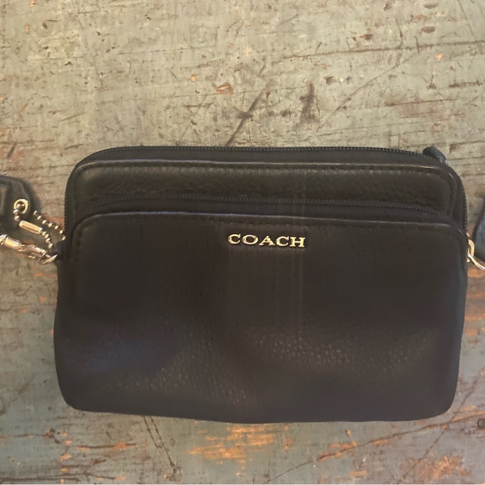 Coach double zip wristlet!